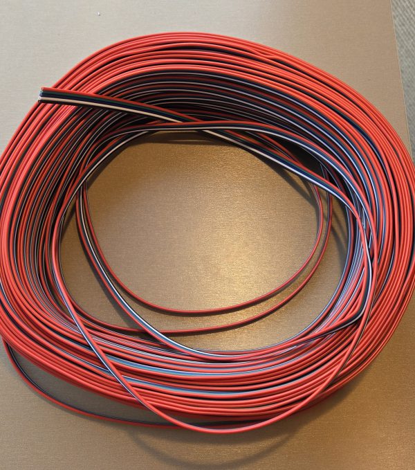 Losse 5-aderige kabel tbv RGB-W LED strip, per mtr