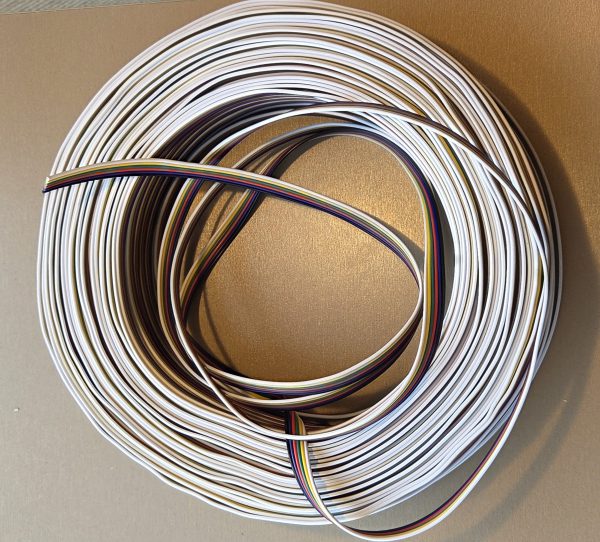 Losse 6-aderige kabel tbv RGB-CCT LED strip, per mtr