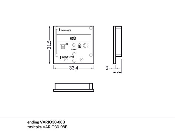 Eindkap voor profiel Vario30-08b - Afbeelding 5